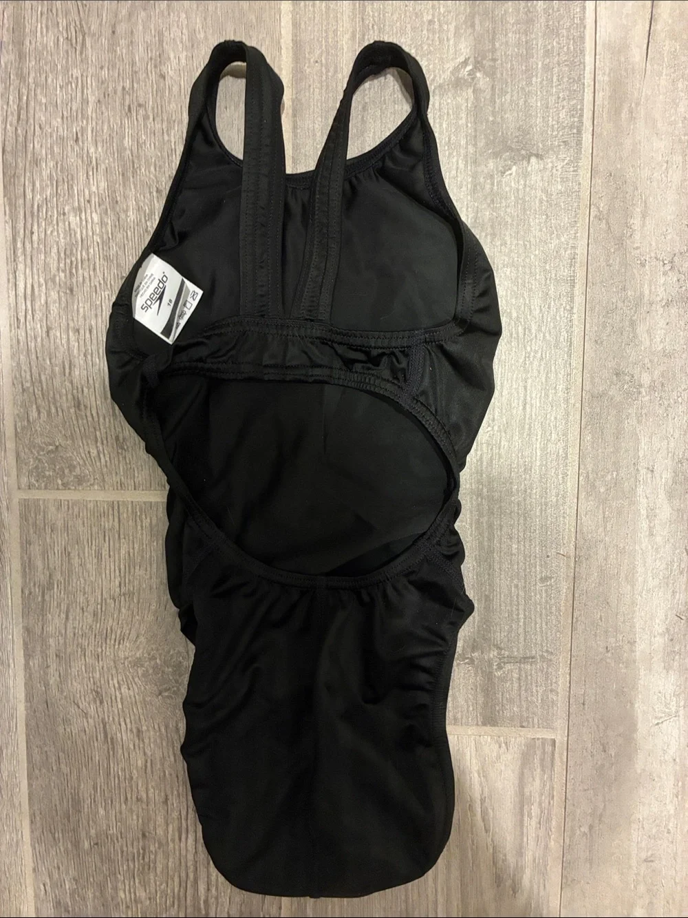 Speedo Aquablade - size 18 - girls U12 Black One-Piece Training Swimsuit